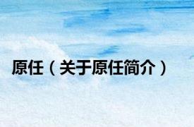 原任（关于原任简介）