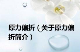 原力偏折（关于原力偏折简介）