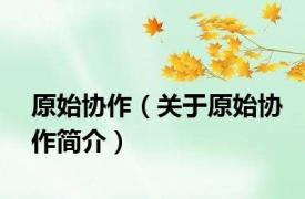 原始协作（关于原始协作简介）