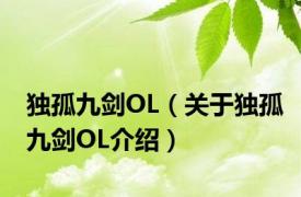 独孤九剑OL（关于独孤九剑OL介绍）