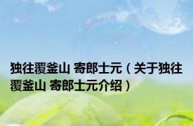 独往覆釜山 寄郎士元（关于独往覆釜山 寄郎士元介绍）