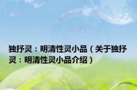 独抒灵：明清性灵小品（关于独抒灵：明清性灵小品介绍）