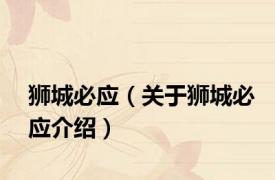 狮城必应（关于狮城必应介绍）