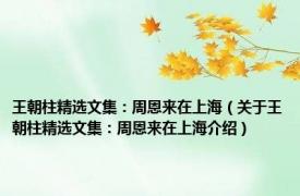 王朝柱精选文集：周恩来在上海（关于王朝柱精选文集：周恩来在上海介绍）