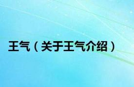 王气（关于王气介绍）