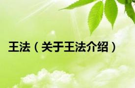 王法（关于王法介绍）