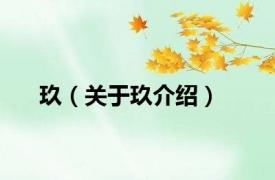 玖（关于玖介绍）