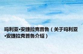 玛利亚·安捷拉克普鲁（关于玛利亚·安捷拉克普鲁介绍）