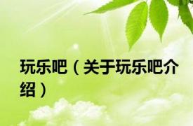 玩乐吧（关于玩乐吧介绍）
