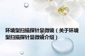 环境型扫描探针显微镜（关于环境型扫描探针显微镜介绍）