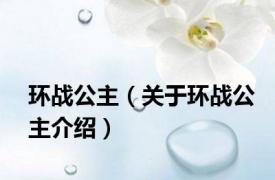 环战公主（关于环战公主介绍）