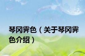 琴冈霁色（关于琴冈霁色介绍）