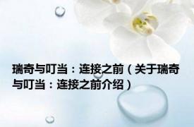 瑞奇与叮当：连接之前（关于瑞奇与叮当：连接之前介绍）