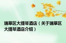 瑞草区大提琴酒店（关于瑞草区大提琴酒店介绍）
