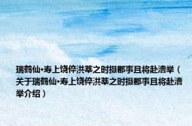 瑞鹤仙·寿上饶倅洪莘之时摄郡事且将赴漕举（关于瑞鹤仙·寿上饶倅洪莘之时摄郡事且将赴漕举介绍）