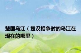 楚国乌江（楚汉相争时的乌江在现在的哪里）