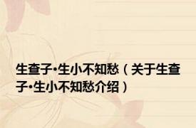 生查子·生小不知愁（关于生查子·生小不知愁介绍）