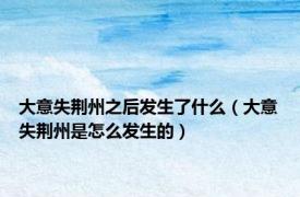大意失荆州之后发生了什么（大意失荆州是怎么发生的）