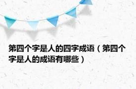 第四个字是人的四字成语（第四个字是人的成语有哪些）