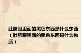 肚脐眼里面的黑色东西是什么东西（肚脐眼里面的黑色东西是什么物质）