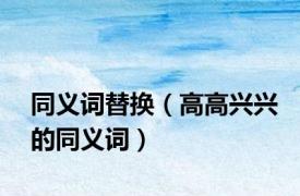 同义词替换（高高兴兴的同义词）