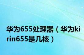 华为655处理器（华为kirin655是几核）