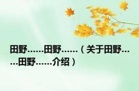 田野……田野……（关于田野……田野……介绍）