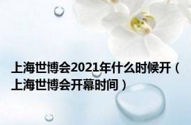 上海世博会2021年什么时候开（上海世博会开幕时间）