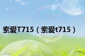 索爱T715（索爱t715）