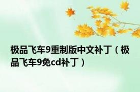 极品飞车9重制版中文补丁（极品飞车9免cd补丁）