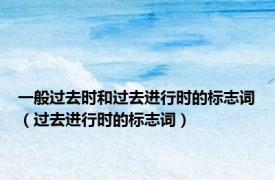 一般过去时和过去进行时的标志词（过去进行时的标志词）