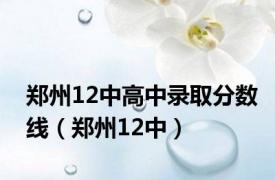 郑州12中高中录取分数线（郑州12中）