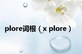 plore词根（x plore）