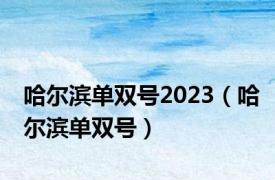 哈尔滨单双号2023（哈尔滨单双号）