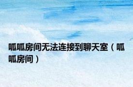 呱呱房间无法连接到聊天室（呱呱房间）