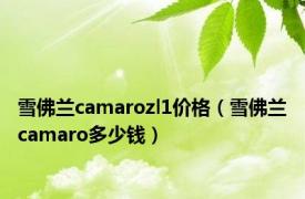 雪佛兰camarozl1价格（雪佛兰camaro多少钱）