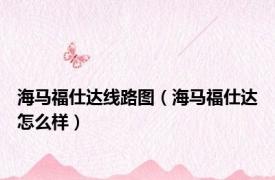 海马福仕达线路图（海马福仕达怎么样）