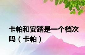 卡帕和安踏是一个档次吗（卡帕）