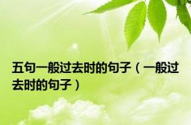 五句一般过去时的句子（一般过去时的句子）