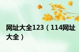 网址大全123（114网址大全）