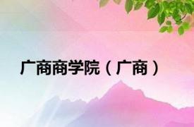 广商商学院（广商）