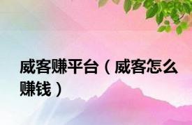 威客赚平台（威客怎么赚钱）