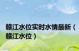 赣江水位实时水情最新（赣江水位）