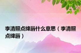 李清照点绛唇什么意思（李清照点绛唇）