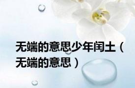 无端的意思少年闰土（无端的意思）
