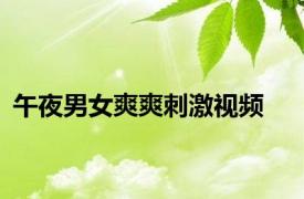 午夜男女爽爽刺激视频