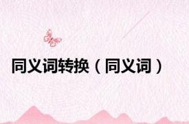 同义词转换（同义词）