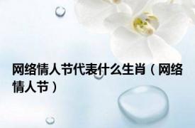 网络情人节代表什么生肖（网络情人节）