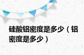硅酸铝密度是多少（铝密度是多少）