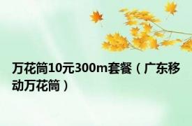 万花筒10元300m套餐（广东移动万花筒）